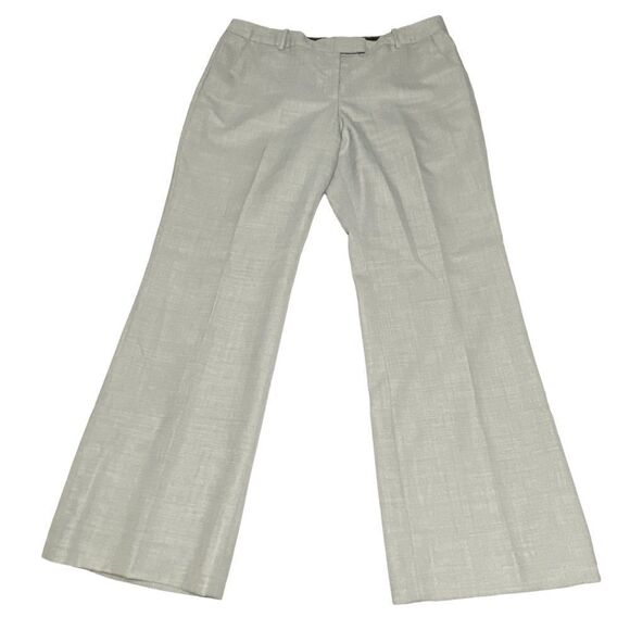 Anne Klein Wm’s Sz 14 Grey Wool Subtle Square Design Dress Pants Trousers - Picture 1 of 5
